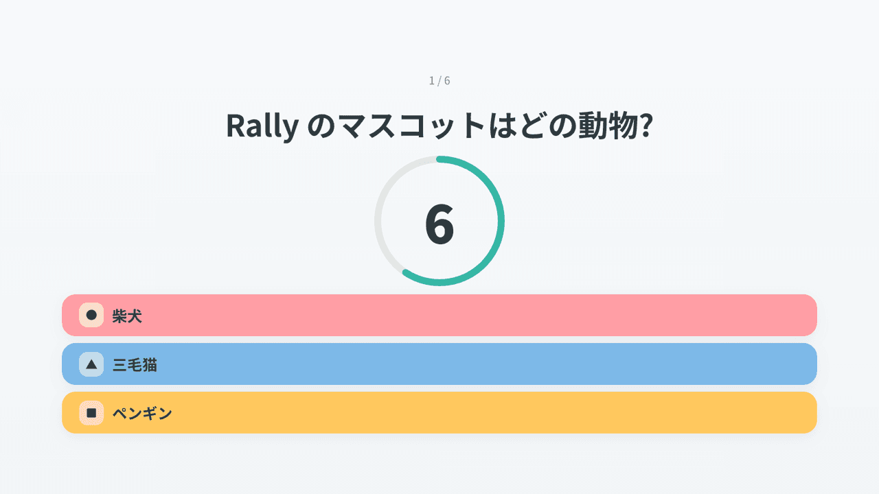 出題スクリーン(会場のプロジェクタ)